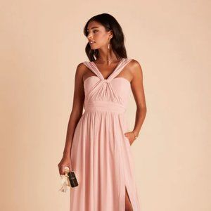 GRACE CONVERTIBLE DRESS CURVE CHIFFON DUSTY ROSE | Size 1X